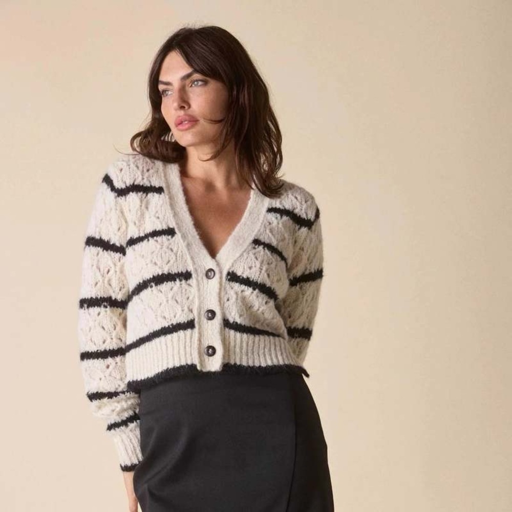 ST.Roche Striped Cardigan Sweater XS - Picture 3 of 11